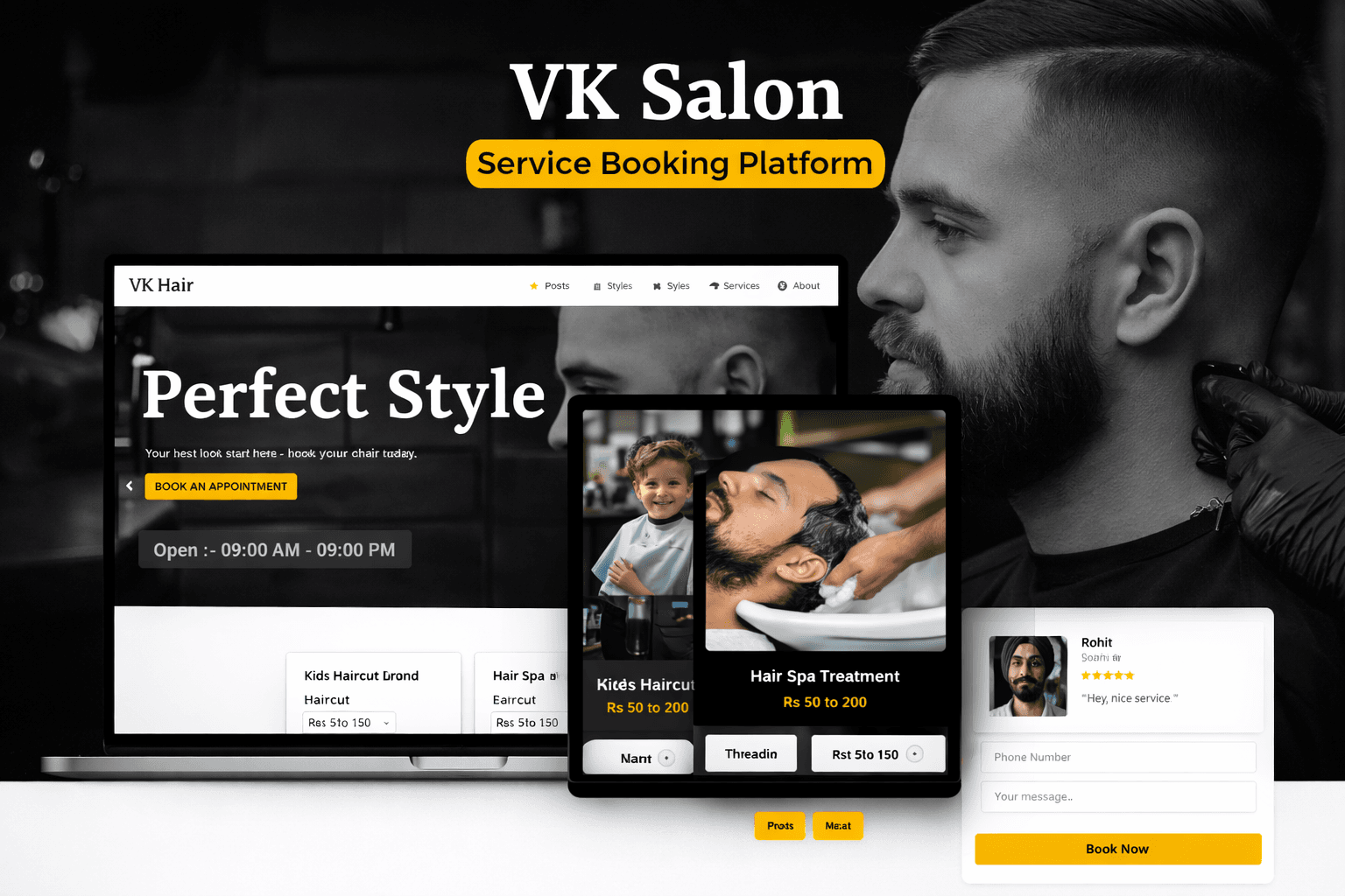VK Salon – Service Booking Platform